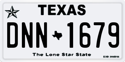 TX license plate DNN1679