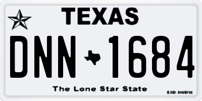 TX license plate DNN1684