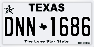TX license plate DNN1686