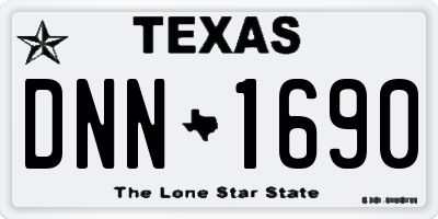 TX license plate DNN1690