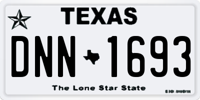 TX license plate DNN1693