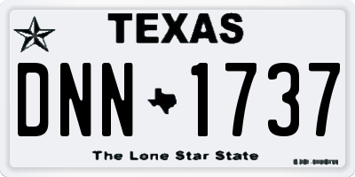 TX license plate DNN1737