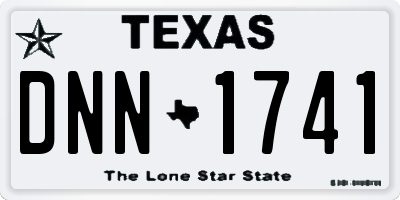 TX license plate DNN1741