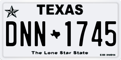TX license plate DNN1745
