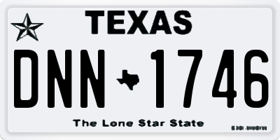 TX license plate DNN1746