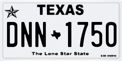 TX license plate DNN1750