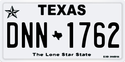 TX license plate DNN1762