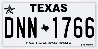 TX license plate DNN1766