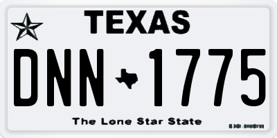 TX license plate DNN1775