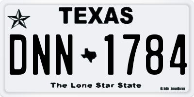 TX license plate DNN1784