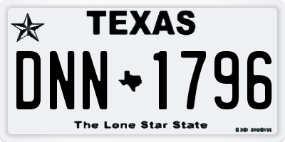 TX license plate DNN1796