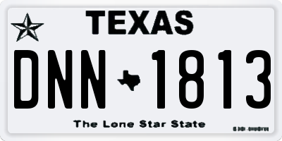 TX license plate DNN1813