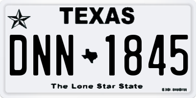 TX license plate DNN1845