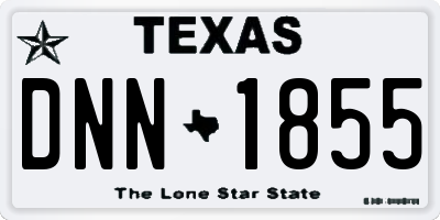 TX license plate DNN1855