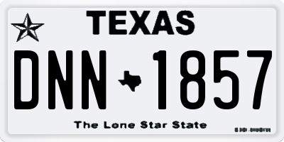 TX license plate DNN1857