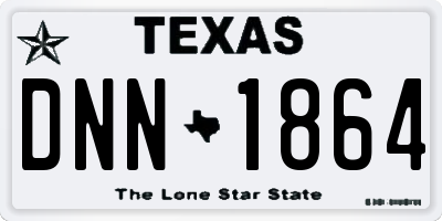 TX license plate DNN1864