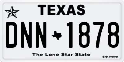 TX license plate DNN1878