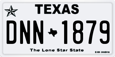 TX license plate DNN1879