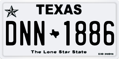 TX license plate DNN1886
