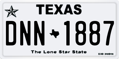 TX license plate DNN1887
