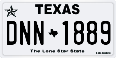 TX license plate DNN1889