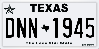 TX license plate DNN1945
