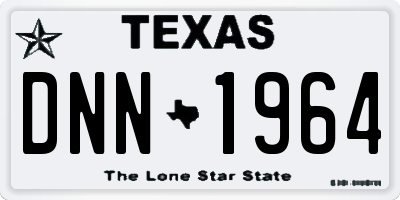 TX license plate DNN1964