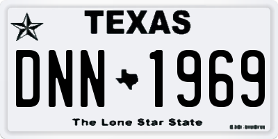 TX license plate DNN1969