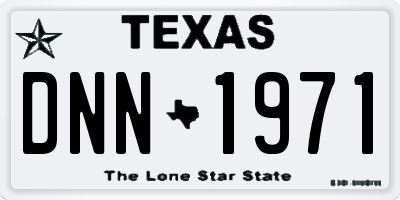 TX license plate DNN1971