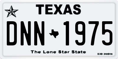 TX license plate DNN1975
