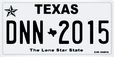 TX license plate DNN2015