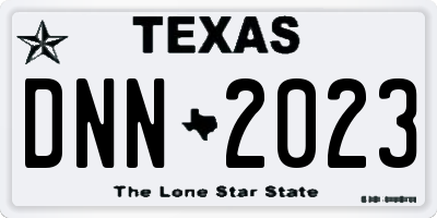 TX license plate DNN2023