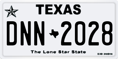 TX license plate DNN2028
