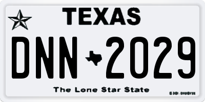 TX license plate DNN2029