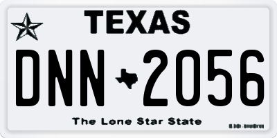 TX license plate DNN2056