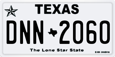 TX license plate DNN2060