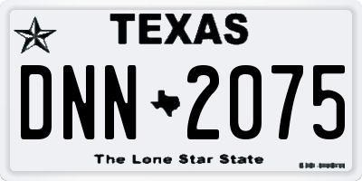 TX license plate DNN2075