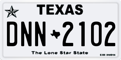 TX license plate DNN2102
