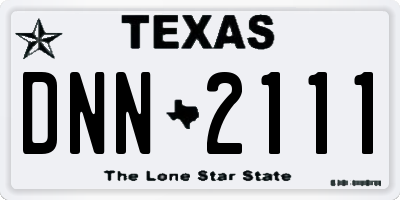 TX license plate DNN2111