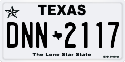 TX license plate DNN2117