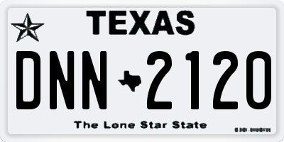 TX license plate DNN2120