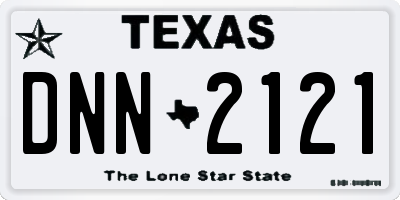 TX license plate DNN2121