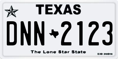 TX license plate DNN2123
