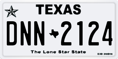 TX license plate DNN2124