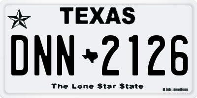 TX license plate DNN2126