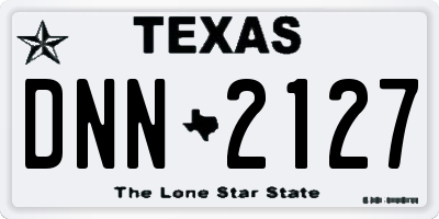 TX license plate DNN2127