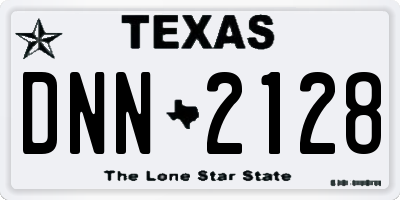 TX license plate DNN2128