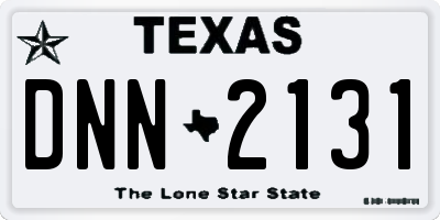 TX license plate DNN2131