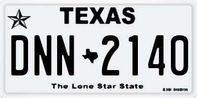 TX license plate DNN2140