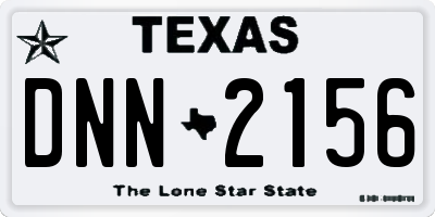 TX license plate DNN2156